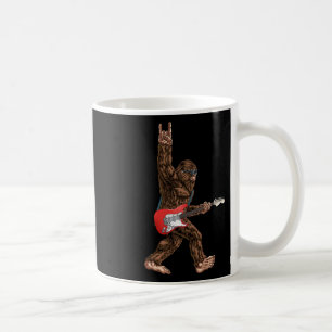 Bigfoot Playing A Electric Guitar Rock On Sasquatc Coffee Mug