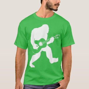 Bigfoot playing acoustic guitar Music lovers  T-Shirt