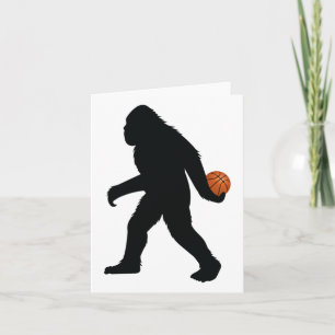 Bigfoot Playing Basketball  Card