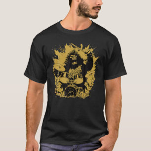 Bigfoot Playing Drums Drummer Sasquatch Bigfoot Dr T-Shirt
