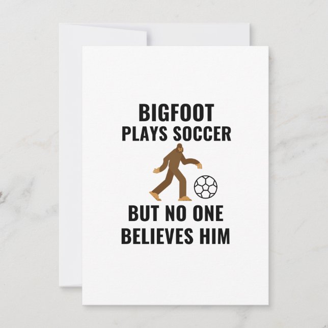 BIGFOOT PLAYS SOCCER CARD (Front)