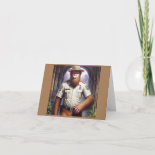 Bigfoot Policeman Card