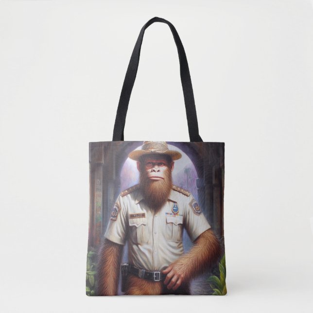 Bigfoot Policeman Tote Bag (Front)