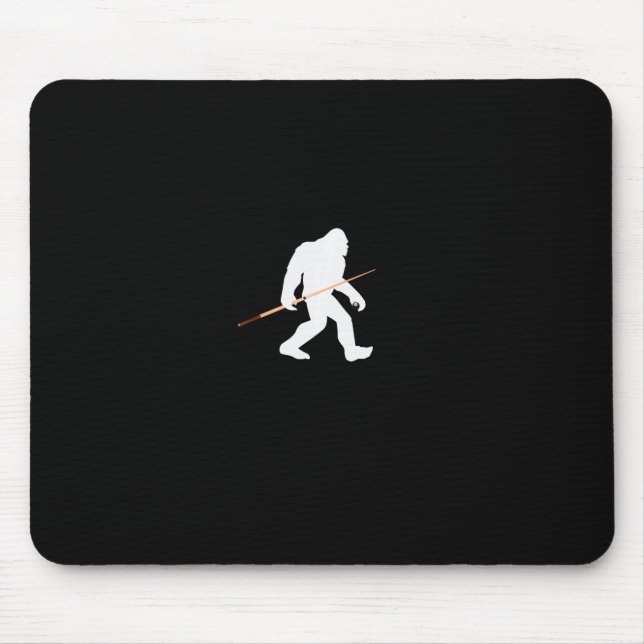 Bigfoot Pool Billiards Player - Funny Bigfoot T Sh Mouse Mat (Front)