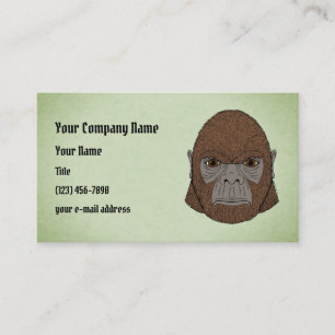 Bigfoot Portrait 1 (Ape-Like) Business Card