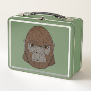 Bigfoot Portrait 1 (Ape-Like) Metal Lunch Box