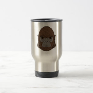 Bigfoot Portrait 1 (Ape-Like) Travel Mug