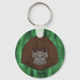 Bigfoot Portrait 2 (Human-Like) Keychain