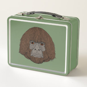 Bigfoot Portrait 2 (Human-Like) Metal Lunch Box
