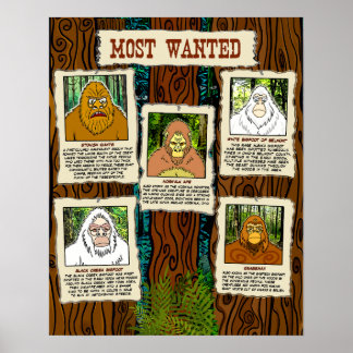 Bigfoot Poster Most Wanted ELE Official Merch