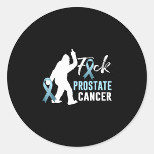 Bigfoot prostate cancer prostate cancer awareness classic round sticker