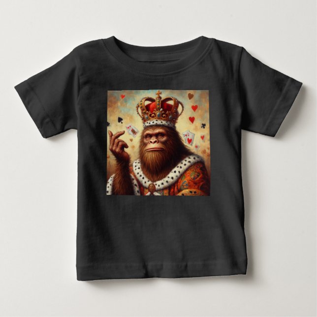 Bigfoot Queen of Hearts Baby T-Shirt (Front)