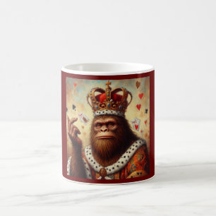 Bigfoot Queen of Hearts Coffee Mug