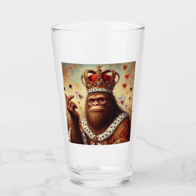 Bigfoot Queen of Hearts Glass (Front)