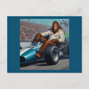 Bigfoot Racecar Postcard