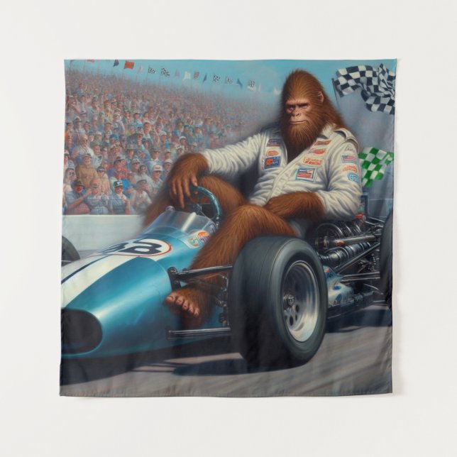Bigfoot Racecar Tapestry (Front)