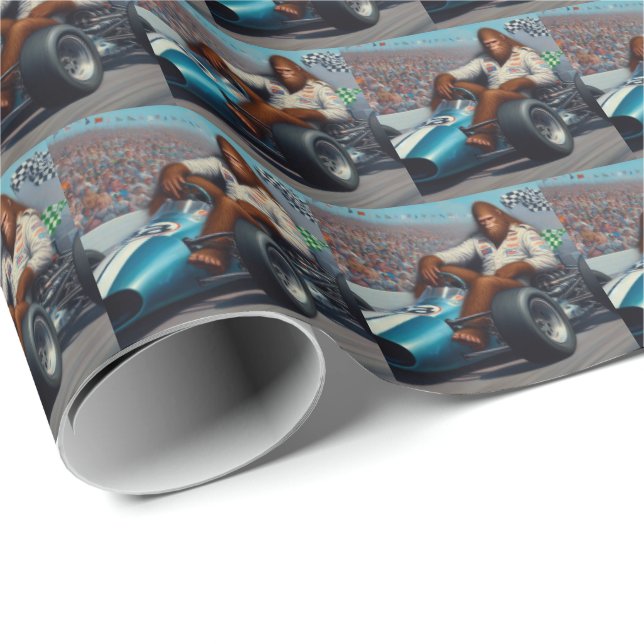 Bigfoot Racecar Wrapping Paper (Roll Corner)