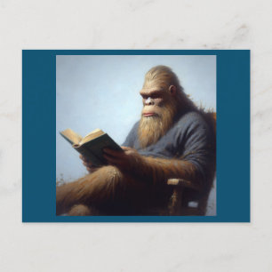 Bigfoot Reading Postcard