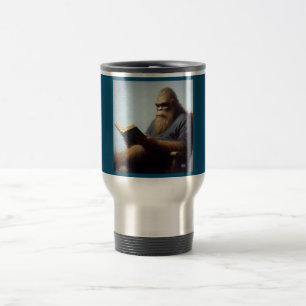 Bigfoot Reading Travel Mug