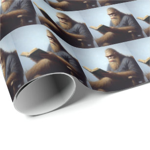 Bigfoot Reading Wrapping Paper
