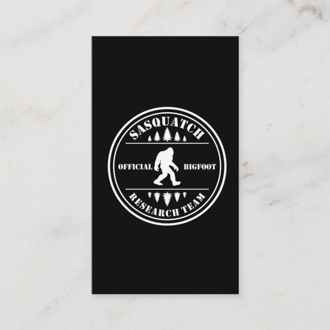 Bigfoot Research Team Finding Sasquatch Humour Business Card (Front)