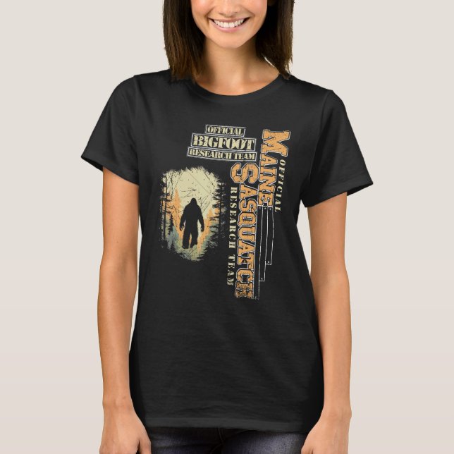 Bigfoot Research Team for Maine Sasquatch Believer T-Shirt (Front)