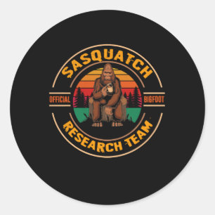 Bigfoot Research Team Retro Vintage Sasquatch Classic Round Sticker