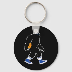 Bigfoot Retro Bysketbyll Gift For Squatch Believer Key Ring