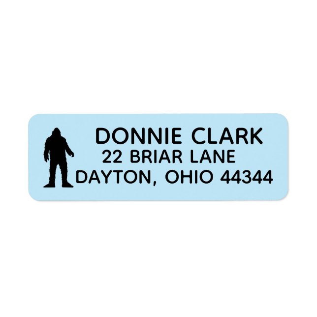 BIGFOOT RETURN ADDRESS LABELS (Front)