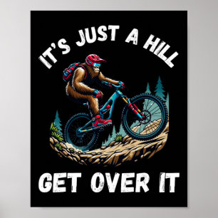 Bigfoot Ride Mountain Bike Funny Sasquatch Cycling Poster