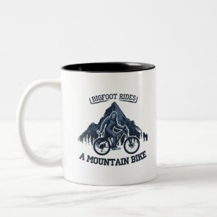 Bigfoot Ride Mountain Bike Two-Tone Coffee Mug