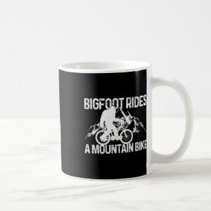 Bigfoot Rides A Mountain Bike Funny Mtb Biking Bik Coffee Mug