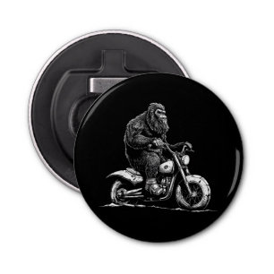 Bigfoot Riding A Motorcycle Bike Funny Sasquatch M Bottle Opener