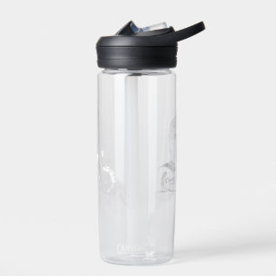 Bigfoot Riding A Motorcycle Bike Funny Sasquatch M Water Bottle