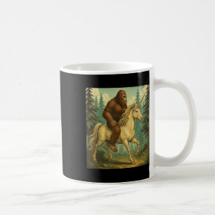 Bigfoot Riding A Unicorn Shirt Men Women Kids Sasq Coffee Mug