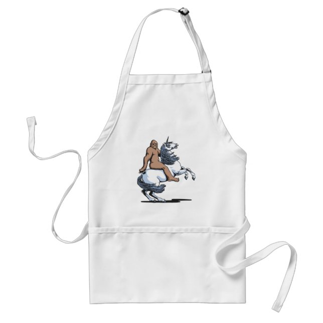 Bigfoot Riding a Unicorn Standard Apron (Front)
