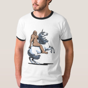 Bigfoot Riding a Unicorn T-Shirt