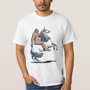 Bigfoot Riding a Unicorn T-Shirt