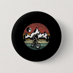 Bigfoot Riding Bicycle Vintage Mountain Biking Big 6 Cm Round Badge
