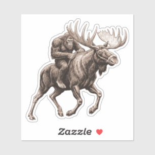 Bigfoot Riding Moose