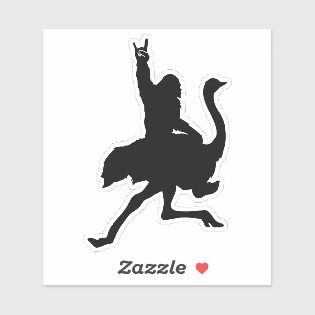 Bigfoot Riding Ostrich (Sheet)
