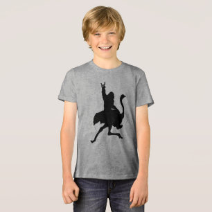 Bigfoot Riding Ostrich Tri-Blend Shirt