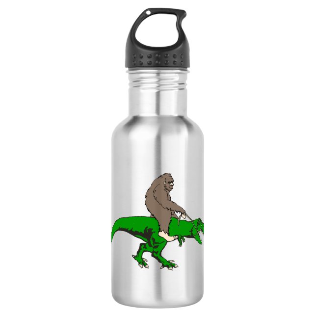 Bigfoot riding T Rex 532 Ml Water Bottle (Front)