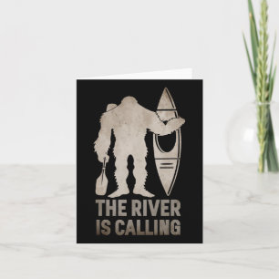Bigfoot River Kayak Sasquatch Camping Canoe Gift  Card