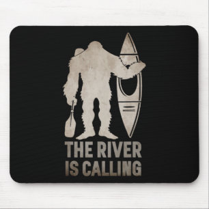 Bigfoot River Kayak Sasquatch Camping Canoe Gift  Mouse Mat