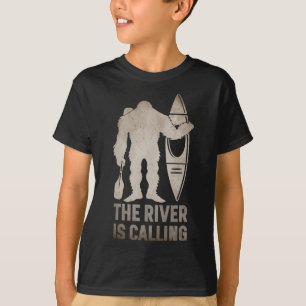 Bigfoot River Kayak Sasquatch Camping Canoe Gift  T-Shirt