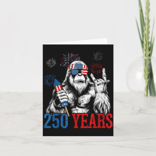 Bigfoot Rock and Flag 250 Years 1776-2026 250th Card