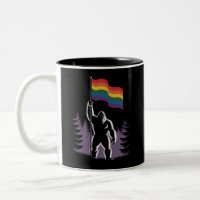 Bigfoot Rock On LGBTQ Progressive New Pride Flag