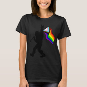 Bigfoot Rock On Proud Gay Lgbtq Progressive New Pr T-Shirt