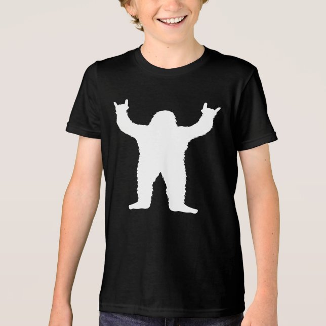 Bigfoot Rock On  Tri-Blend Shirt (Front)